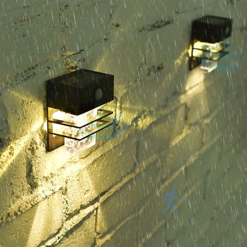 Aplique solar impermeable IP65 inalámbrico con luz cálida y sensor de movimiento
