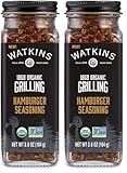 Watkins Organic Grilling Hamburger Seasoning, Non-GMO, Kosher, 3.6 Oz, 2-Pack