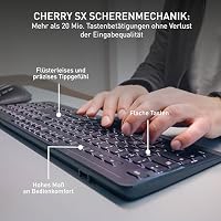 CHERRY Stream Keyboard Ultimate, Kabellose Tastatur, Deutsch, Schwarz – Ansicht 3