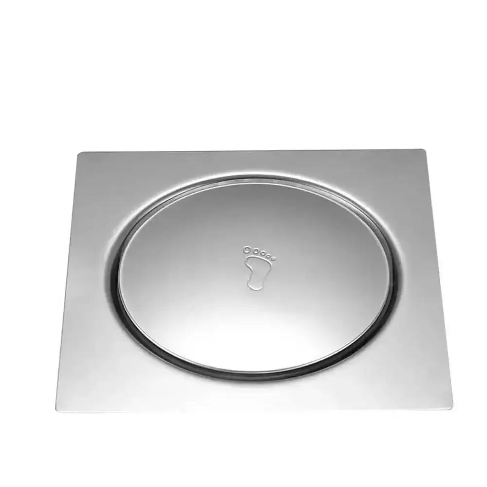 Floor Drains Brass Shower Floor Drain Bathroom Square Floor Drain Strainer Cover Grate Waste(Silver-15x15cm)