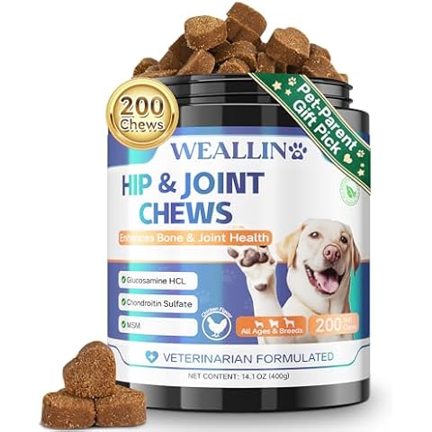 Joint Supplement for Dogs - Dog Joint Supplement Glucosamine Hip and Joint Chondroitin Chews Treats for Dogs with MSM Lipid Mussels Vitamins Dog Joint Support for All Breed 200pcs Cover