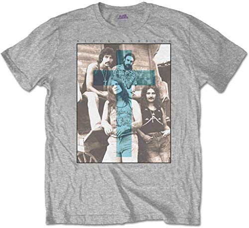 Image of Black Sabbath 'Blue Cross' (Grey) T-Shirt (Medium)