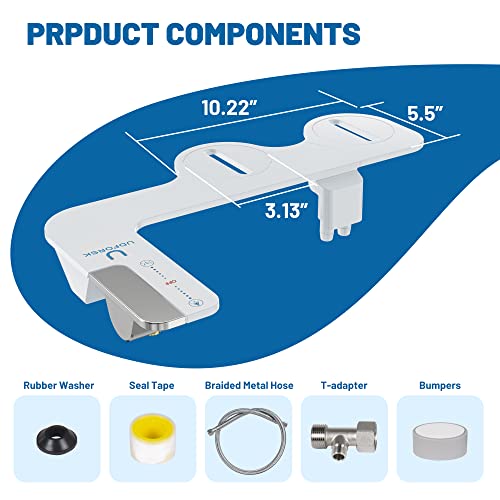 Udforsk Non-Electric Bidet Toilet Seat Attachment Ultra-Slim Bidet Attachment Front/Rear Wash Toilet Bidet Attachment Dual Retractable Spray With Nozzle Guard Door #TOP4