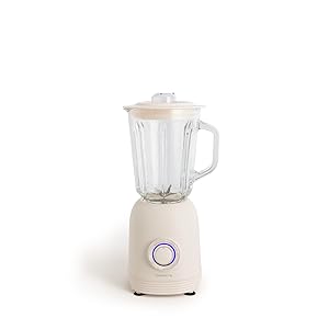 CREATE/BLENDER PULSE 800 / Batidora de jarra de estilo americano blanco roto / 2 velocidades, capacidad 1,5L, sistema de seguridad, cable de 1m, 4 cuchillas de acero inoxidable, 800W