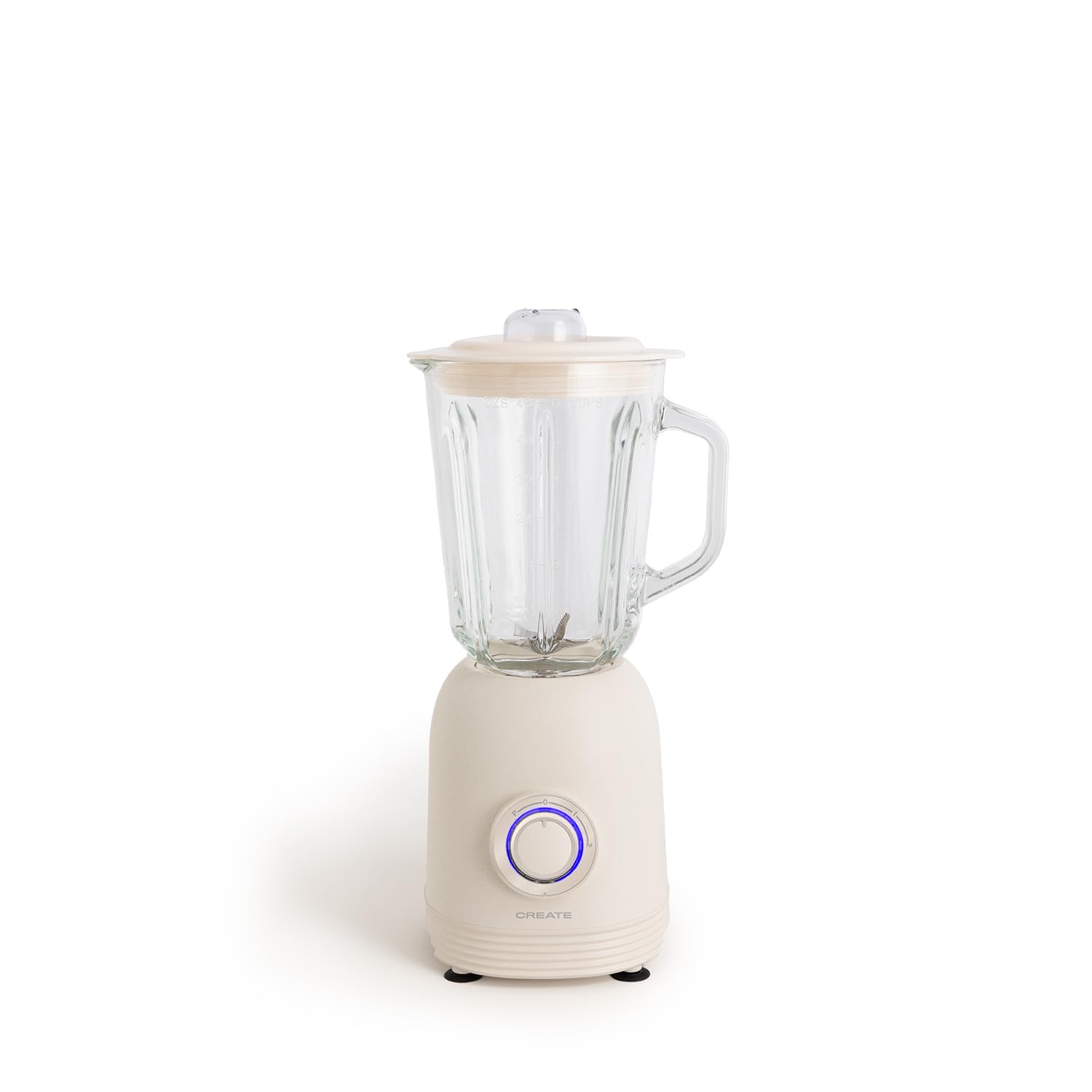 CREATE/BLENDER PULSE 800 / Blender à jarre de style américain blanc cassé / 2 vitesses, capacité 1,5 L, système de sécurité, câble de 1 m, 4 lames en acier inoxydable, 800 W