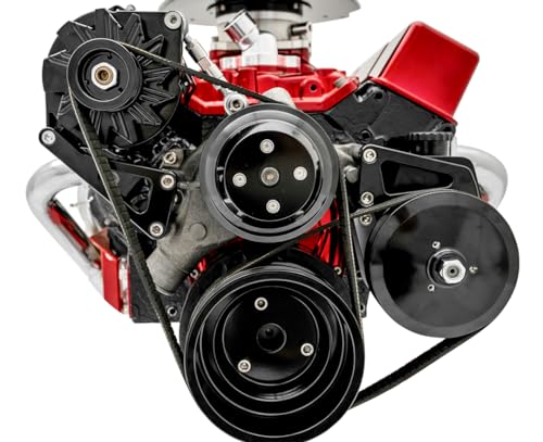 March Performance Small Block Chevy Long Water Pump Serpentine System Alt  Ps...