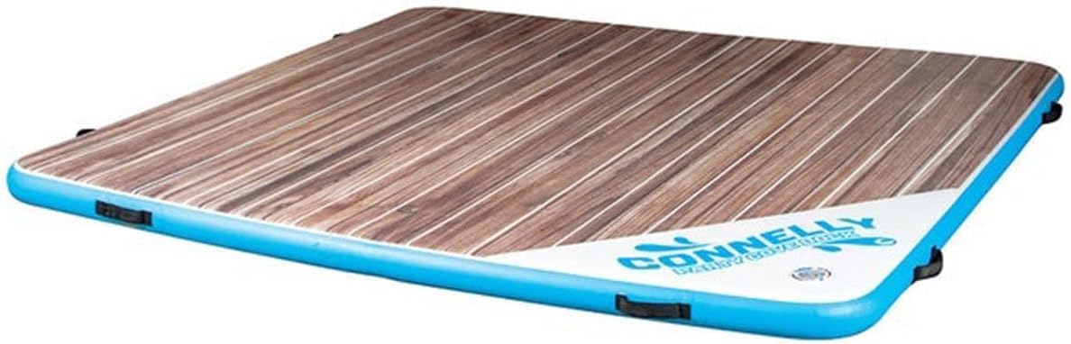 Connelly CWB Party Cove Dock Deluxe, 10' Inflatable Non-towable flaoting Water mat, Brown