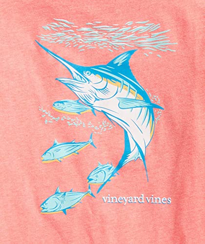 Vineyard Vines Boys' Short-Sleeve Marlin Swim T-Shirt, Passionfruit Heather, Small #TOP2