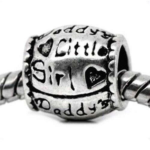 Buckets of Beads Daddy s Little Girl Charm Bead Fits Pandora Troll Biagi Zable