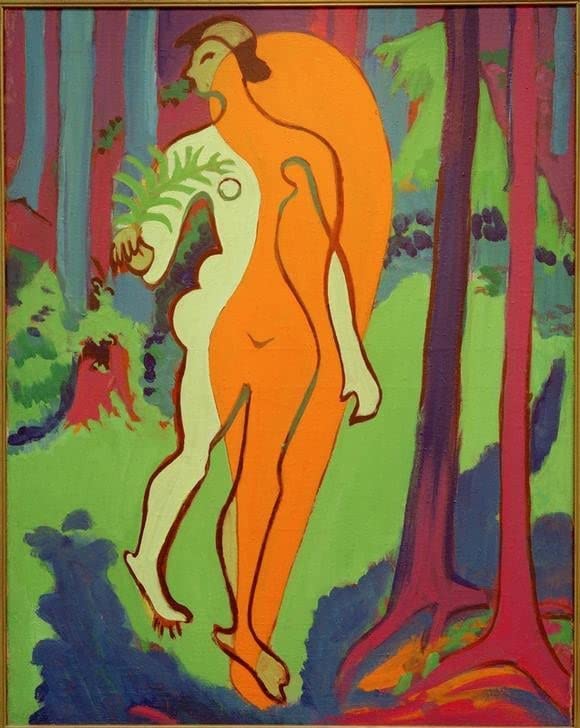 Arte impresiones en lienzo PSVDCTOO, cuadro retro Tanzpaar de Kirchner 60x90cm