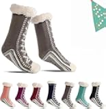 Ultra-Thick Cashmere Slipper Home Socks, Brisk Rhythm Cashmere Slipper Socks, Inherentinct Christmas Slipper Socks with Grips for Women