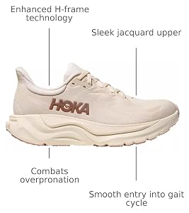 Amazon.com | Hoka Women Arahi 8 Alabaster/Rose Gold 5.5 Medium