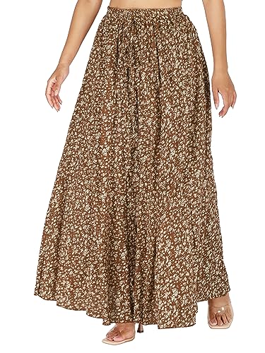 Image of Sttoffa Cotton Printed Women Wear Maxi Long Skirt 40 inch inch Full Length