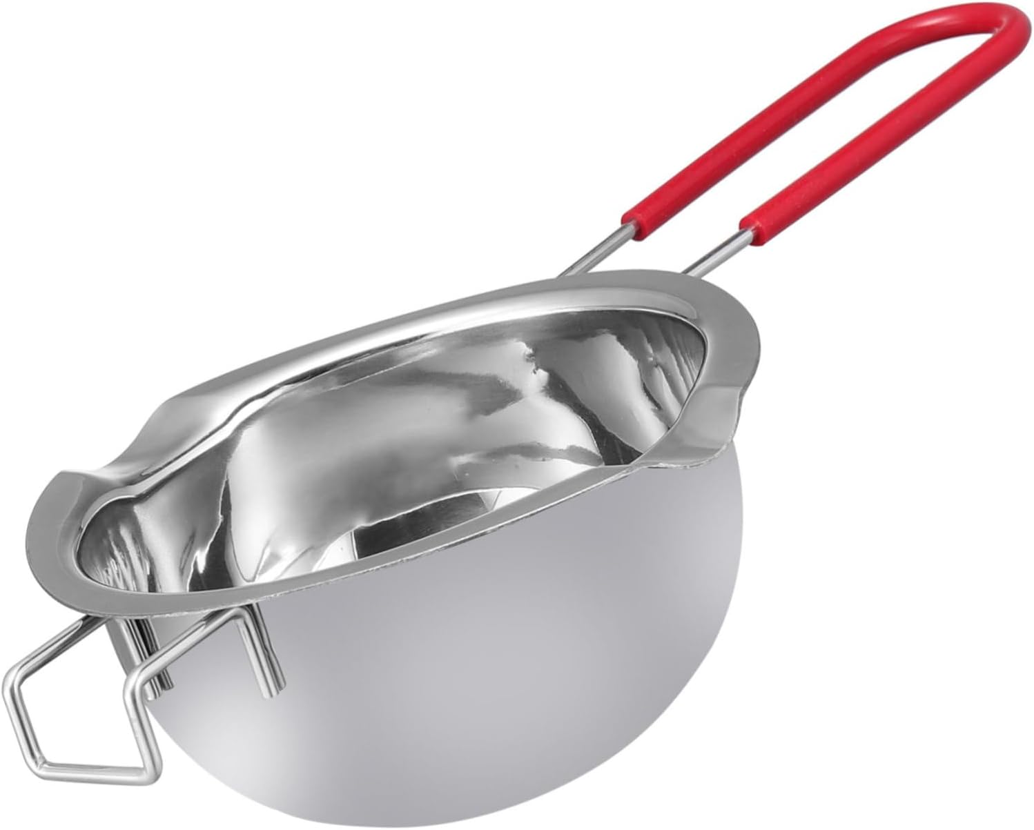 Chocolate Melting Pot Lid, Stainless Steel and Silicone Handle