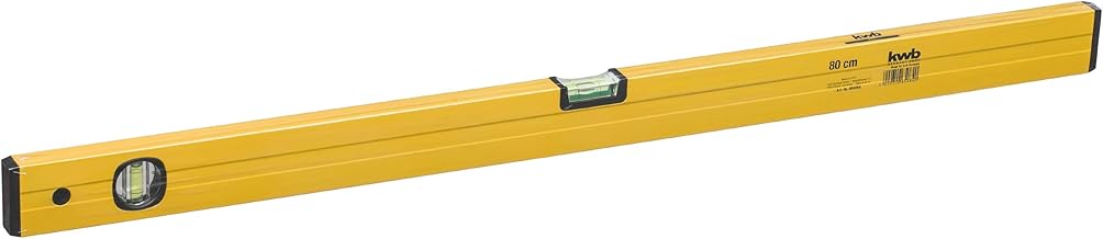 kwb Spirit Level, Aluminium, 80 cm, 0.5 mm/m Accuracy, Precision-Ground, 1 Horizontal and Vertical Level Each