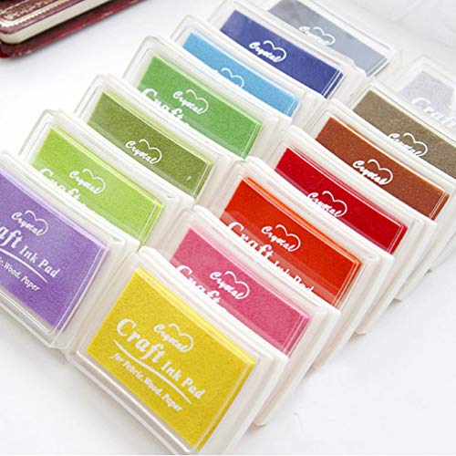 12Pcs Multi-Colored Giant Ink Pads Stamp Pads Stamp Pads For Kids For Diy Craft Diy Ink Pad Set #TOP4