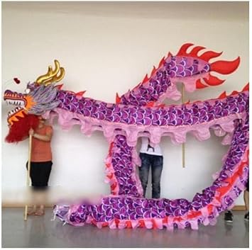 15m Silk Lion Dance Outdoor Sports Parade Lion Dance Head for 8 Player Silk Lion Dance Chinese New Year Party Dragon Dance