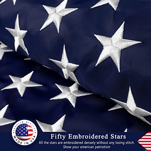The Top 6X10 Ft American Flag For Outside, Deluxe Made Usa Flag, Longest Lasting, Heavy Duty 420D Nylon, Embroidered Stars, Sewn Stripes, Brass Grommets, The Best Us Outdoor Flags #TOP3
