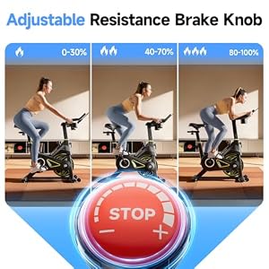 YPOO Exercise Bike Magnetic 300lbs Silent Belt Drive with App Courses — photo 4 of 6