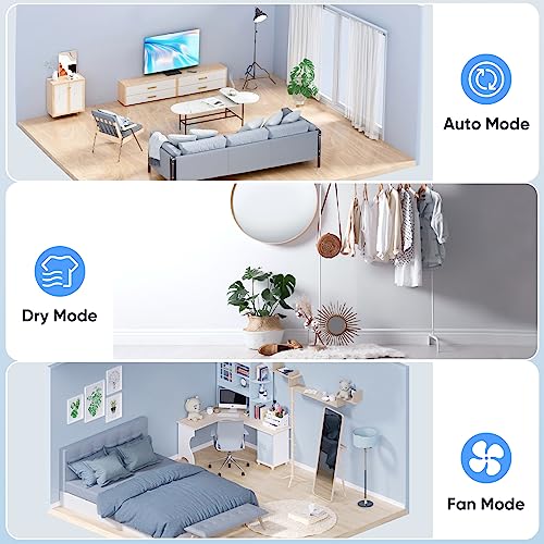 2500 Sq. Ft 30 Pint Dehumidifier, Colaze Dh01 Energy Star Dehumidifiers With Drain Hose For Home Basement Bedroom Bathroom, Auto Defrost & Overflow Protection & Timer & Drying Function With 0.66 Gal Water Tank #TOP3