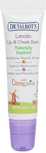 Miniatura 9 de Dr. Talbot's Lanolin - Bálsamo labial y mejillas para bebé, inspirado naturalmente con Citroganix, sabor a leche de vainilla, 0.35 onzas