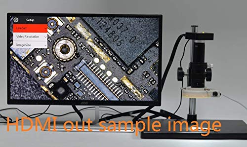 Hayear 41Mp Hd 1080P Hdmi Tv Usb C-Mount Industry Microscope Camera Set 300X Lens 56Led Light Lamp Big Boom Stand Support Up Down Forward Adjust With Soldering Mat #TOP7