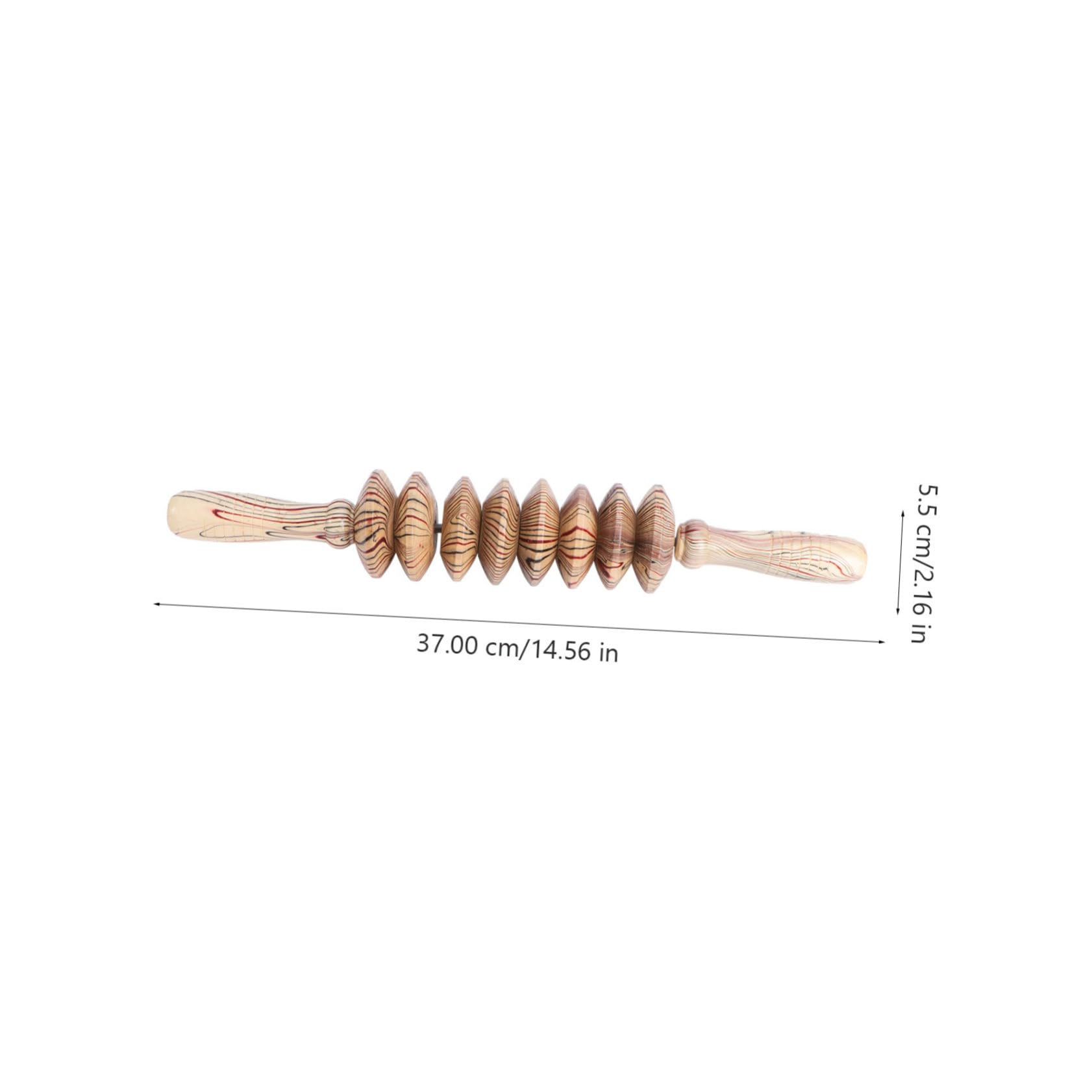 Rodillos De Masaje Abdominal De Madera 2 Unidades, Multifuncional, Promueve Circulación Sanguínea, Mejora Metabolismo, Antiestrés Para Cuello, Espalda y Abdomen, Uso En Casa y Bienestar