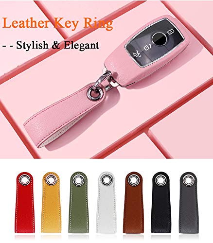 Sanrily Key Cover Case For Mercedes Benz 2020 E C Class W213 E300 E450 Amg Gle350 Cla250 Glc300 Keyless Remote Keychain Holder Abs Plastic Leather Full Protection Key Shell Black #TOP4