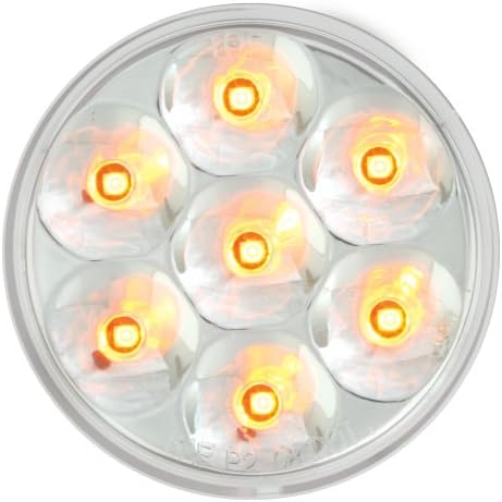 Grand General 76581 Amber 2-1/2" Low Profile Pearl 7-LED Sealed Marker/Clearance Light