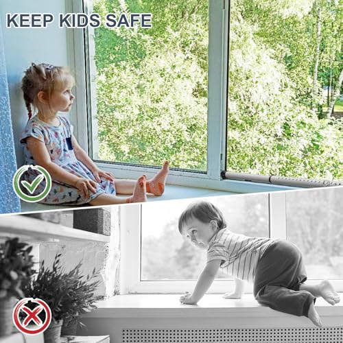 Image of Sliding Door Security Bar, 17.7-50.5inch Heavy Duty Adjustable Sliding Patio Door Lock Bar with Rubber Tips,Diameter 1inch Window Security Bar for Home Apartment Travel Children Women (Grey)