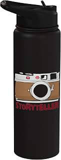 Camera Photography Stainless Steel Insulated Water Bottle