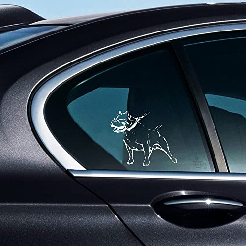 4_Lovely Pet Dog Decoration Vinyl Rear Windshield Car Window Stickers-American Bully Dog