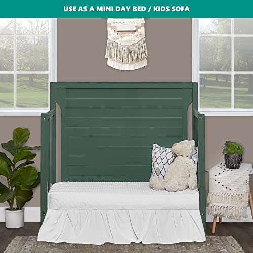 Dream On Me Bellport 4 In 1 Convertible Mini/Portable Crib In Safari Green, Non-Toxic Finish, Made Of Sustainable New Zealand Pinewood, With 3 Mattress Height Settings #TOP6