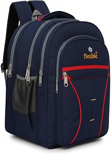 Flexible bags 60L Large 3-Compartment Spacious Durable School Bag For 5Th To 10Th Class,College Bag,Tution Bag and Travell...