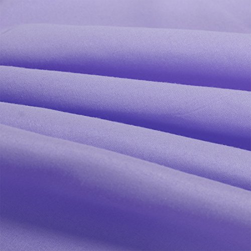 Uxcell Bed Skirt Brushed Polyester Microfiber Pleated Dust Ruffle Solid Color Bed Ruffle With 14 Inch Drop Easy To Put On Purple Twin Size #TOP5
