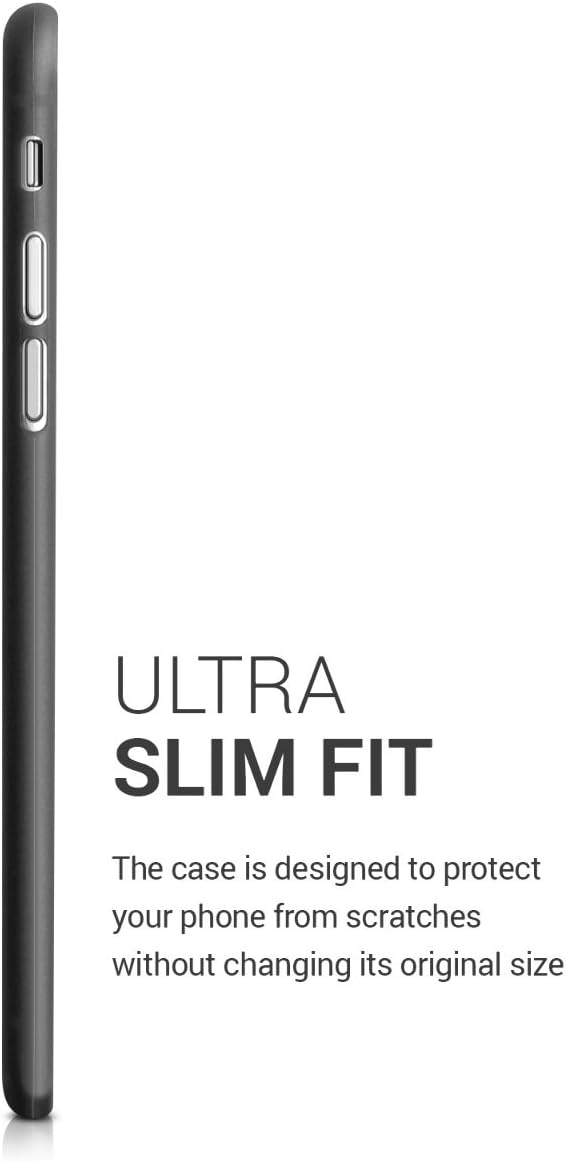 kwmobile Case Compatible with Apple iPhone SE (2022) / iPhone SE (2020) / iPhone 8 / iPhone 7 - Ultra Slim Protective Mobile Cell Phone Cover - Black