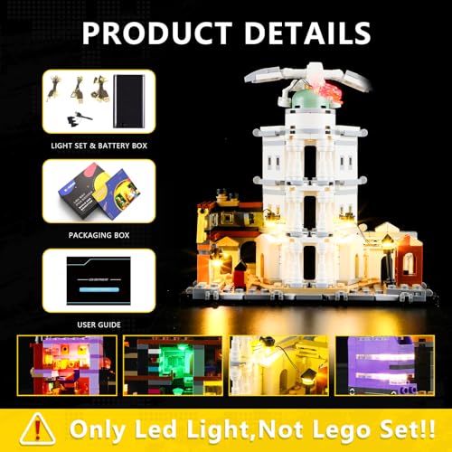 BOOZUU Light Kit for Lego-76444 Diagon Alley Wizarding Shops - Lighting Compatible with Lego Harry Potter Diagon Alley Wizarding Shops 76444 Building Set for Adults (Lights Only, No Lego Set) by BOOZUU - Image 6