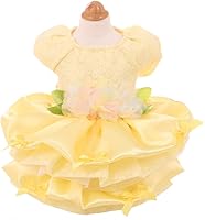 Vista 118 de Vestido de princesa de encaje para perros pequeños y pequeños extragrandes, color negro, talla L