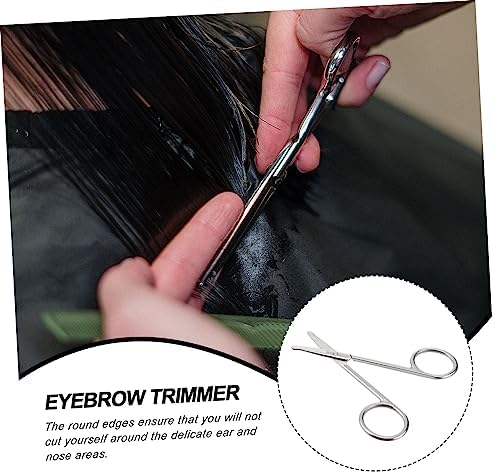 2pcs Stainless Steel Eyebrow Scissors with Rounded Tips for Women — 사진 4