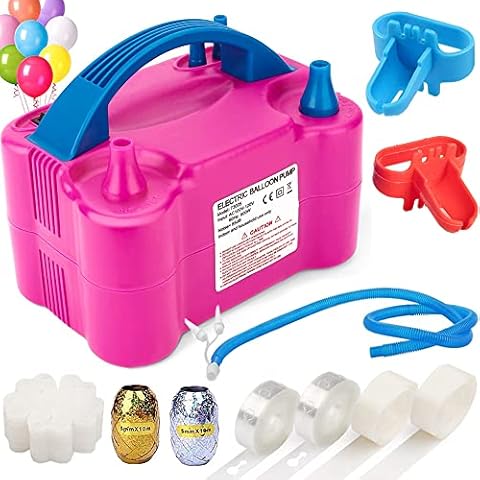 Balloon Pump, Portable Dual Nozzle Ballon Inflator Pump for Balloons 110V 600W Electric Air Pump Blower, Balloon Arch kit &Balloon Garland kit, Balloons for Parties/Birthday Balloons Set Cover