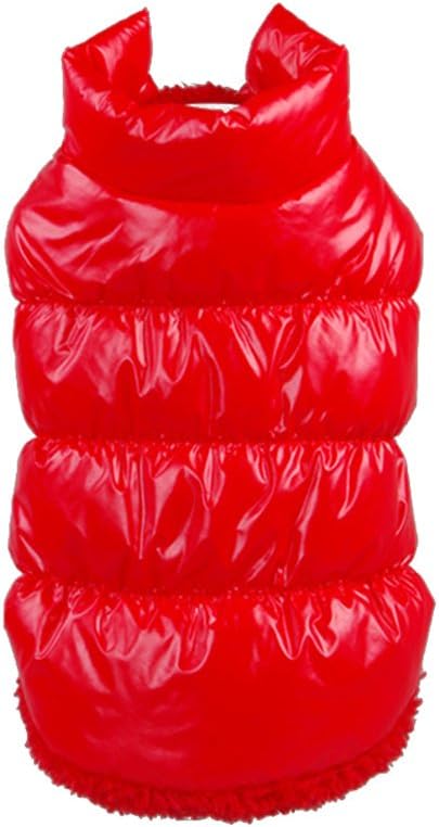RC GearPro Fleece Lined Warm Dog Jacket Cozy Waterproof Windproof Puppy Vest Winter Coat Dog Apparel for Small Medium Large Dogs (XS, red)