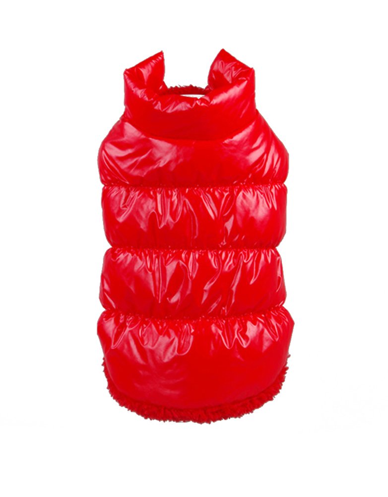 RC GearPro Forro Polar Forrado cálido Perro Chaqueta Cozy Impermeable a Prueba de Viento Chaleco del Perrito Abrigo de Invierno Ropa para Perros para Perros pequeños medianos Grandes (Red, XS)