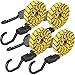 CARTMAN Ultra 48" Black/Yellow Flat Bungee Cord, 4pk x 48"
