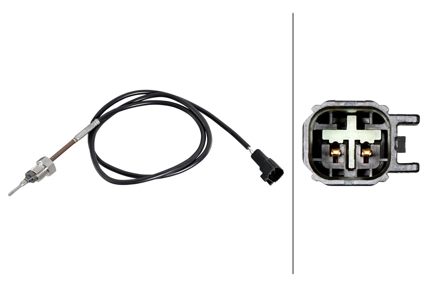 HELLA 6PT 358 226-211 Sensor, Exhaust Gas Temperature - 2-Pin - Screwed