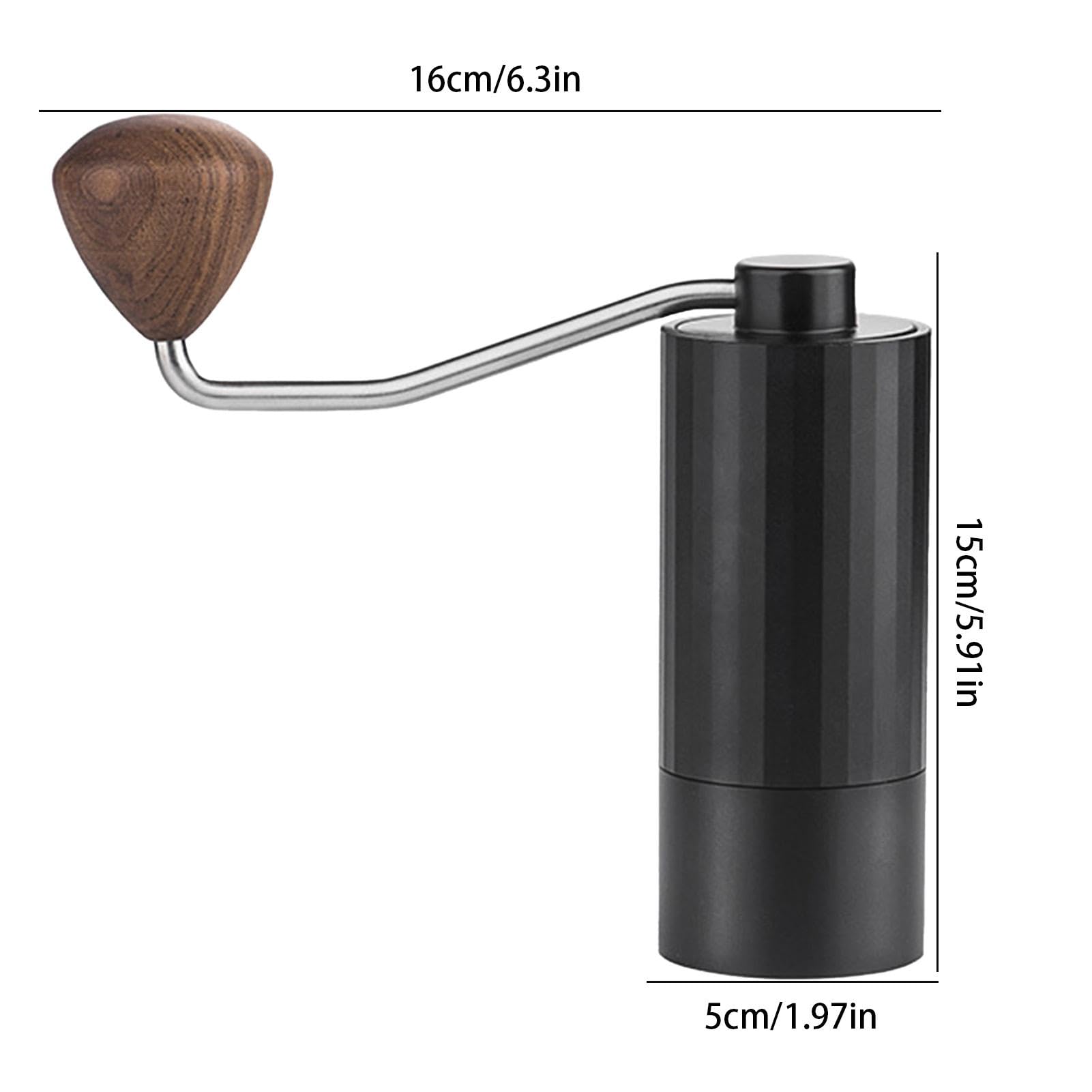 Molinillo de café manual ligero | Molinillo de café compacto | Molinillo de café de mano, molinillo de rebabas ajustable de acero inoxidable, molinillo cónico portátil para café molido fresco en | Preparador De Latte Para El Desayuno Para El Hogar Bar La