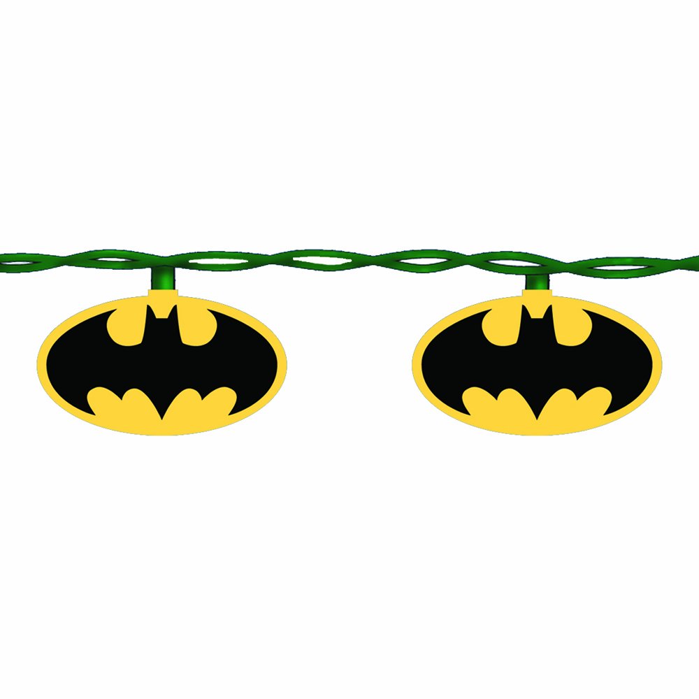 Kurt S. Adler Batman BM9131 Light Set - 11.5ft, Yellow and Black, Perfect for