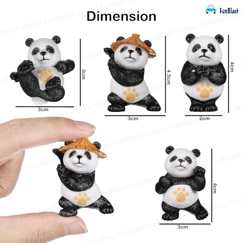 Image of FunBlast Panda Miniature Figurines - Decorative Showpiece, Gift for Him /Her, Diwali Deepwali New Year Home Decor, Bedroom, Living Room, Office, Table, Car Dashboard (Style-C)