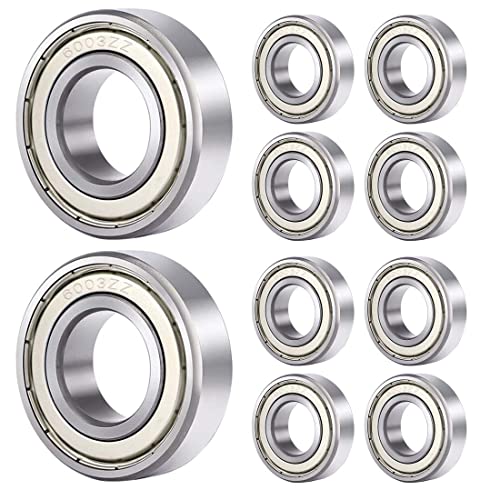 10 Stück 6003 ZZ Kugellager 17 mm x 35 mm x 10 mm doppelt geschützte Rillenkugellager für DIY, Drehbänke, Motoren, 3D-Drucker, Fräsmaschinen, verschiedene mechanische Geräte, etc Cover