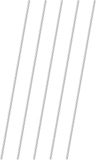 M METERXITY 5-Pack 304 Stainless Steel Solid Round Rod, 2.5x200mm Metal Solid Shaft Rods for DIY Craft/Model Car/Helicopter Airplane/Metal Working, Lathe Bar Smooth Stock [0.1x7.87IN]