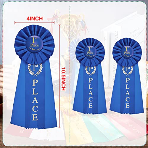 Blue Award Ribbon, 1St Place Award Ribbons Rosette Ribbon Grand Prize Ribbon Winner Victory Ribbon Deluxe Recognition Ribbons For Classroom, Competition And Sports Events(3 Packs) #TOP1